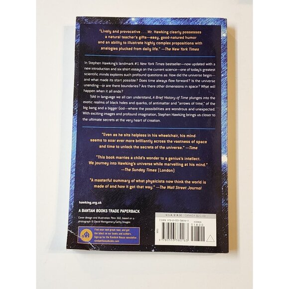 A Brief History of Time Paperback Stephen Hawking - Picture 3 of 6